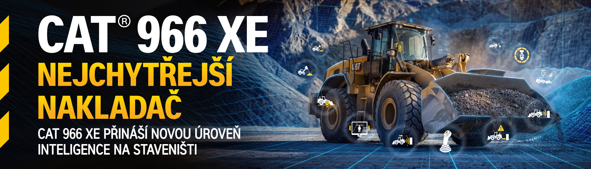 Moderní technologie nakladače Cat 966 XE