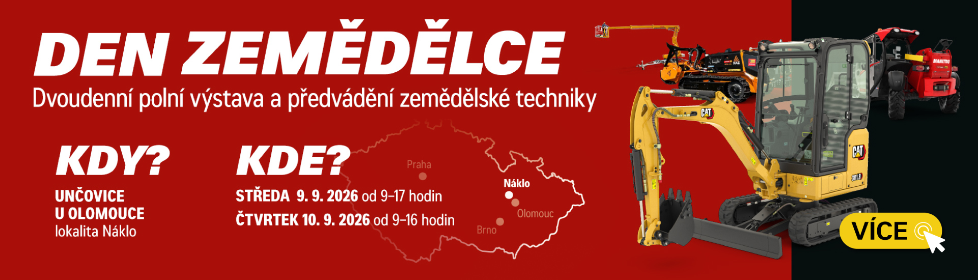 Půjčovna strojů Zeppelin CZ zve na výstavu Den zemědělce 2026